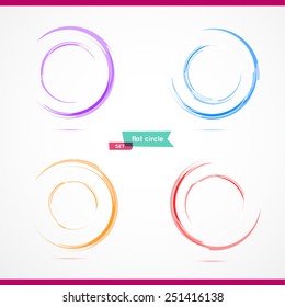 Abstract four technology circles. Vector illustration.