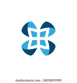 Abstract four-element logo suitable for communities and companies