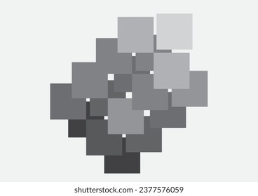 The abstract foursquare texture background in grey color