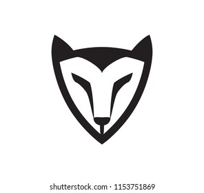 Abstract Fox Emblem. Isolated Vector Illustration