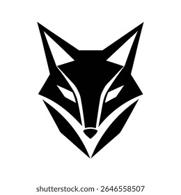 Abstrato rosto de raposa ícone logotipo silhueta vetorial