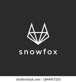 logotipo de zorro abstracto. icono de cristal