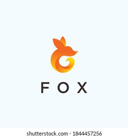 abstract fox logo. crystal icon