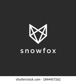abstract fox logo. crystal icon