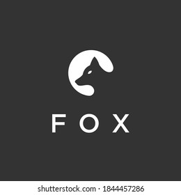 abstract fox logo. crystal icon
