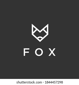 logotipo de zorro abstracto. icono de cristal