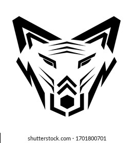 abstract fox logo design vector