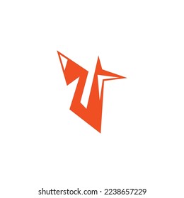 Abstract Fox Logo Simple Design
