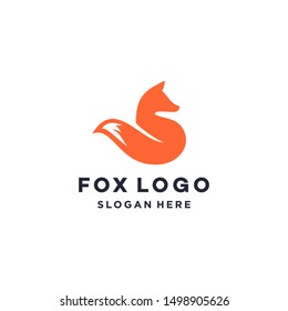 abstract fox logo symbol vector icon design illustration