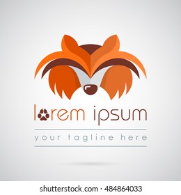 Abstract fox logo template. Beautiful and unusual fox face for business company and design studio. Creative and modern symbol for company identity, advertising, poster, leaflet, banner, web and flyer.