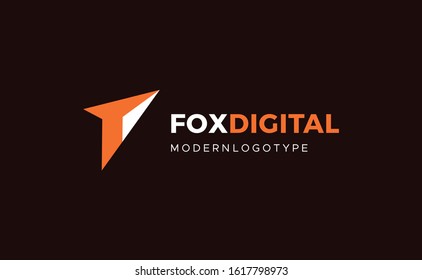Abstract fox logo vector concept.