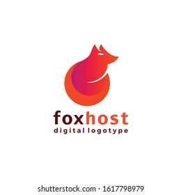 Abstract fox logo vector concept.