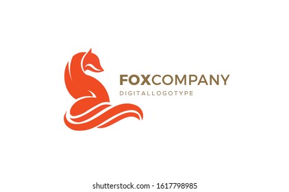 Abstract fox logo vector concept.