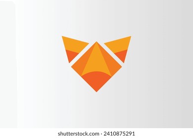 Abstract fox logo or wolf face logo vector icon