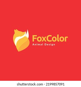 abstract fox with tails logo design