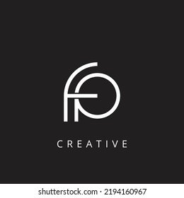 Abstraktes Symbol für das Monogramm des FP, PF, F, P-Buchstaben-Logos.