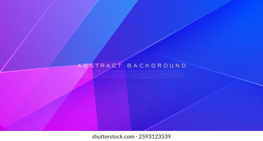 Abstract fractal 3D background with gradient purple and blue color design. Simple abstract realistic cross shadow with lights pattern. Eps10 vector