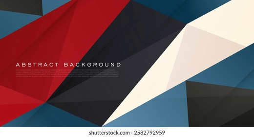 Abstract fractal 3D background with red, blue, white, and black color. Eps10 vector