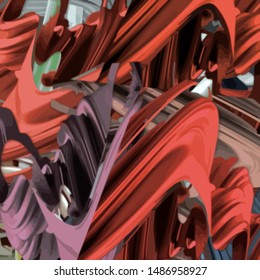 Abstract fractal background chaotic structure of the shapes of colored lines and spots of paint