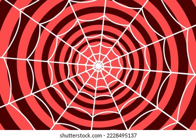 abstract fractal background with circles, red cobweb background