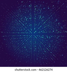 Abstract fractal background with circles. Vector futuristic space background.