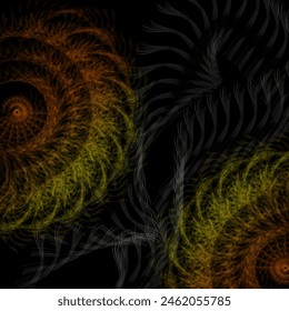 Abstract fractal background Fairy Infinite Spirals computer-generated image. Beautiful abstract background for wallpaper. Fractal digital artwork for creative graphic design.