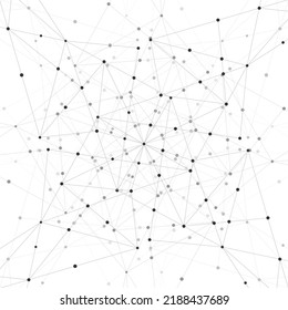 Abstract fractal background and geometric pattern with connecting dots and lines
