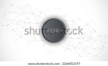 Abstract fractal background and geometric pattern with connecting dots and lines