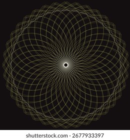 Padrão de ruptura fractal abstrato de um túnel digital com uma grade de teia de aranha futurista e textura leve