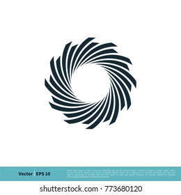 Abstract Fractal Decorative Flower Icon Vector Logo Template Illustration Design. Vector EPS 10.