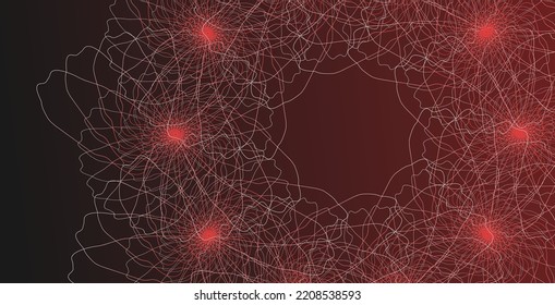 Abstract  fractal elements on gradient background. Vector abstract Illustration for web, posters, banners, presentation.