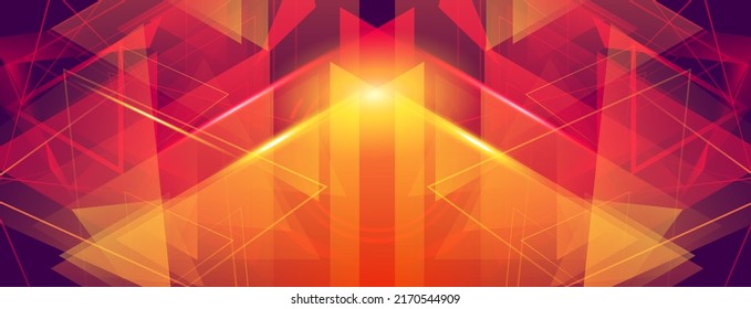 Abstract fractal geometric triangle shape background design. Vector illustration