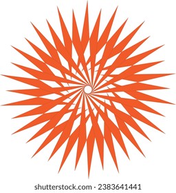 Abstract fractal pattern in the shape of a flower star. fractal star grid vector image with circular transitions. dark purple colorful