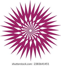 Abstract fractal pattern in the shape of a flower star. fractal star grid vector image with circular transitions. dark purple colorful