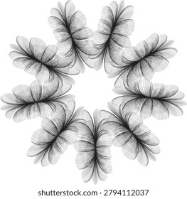 Abstract fractal pattern with symmetrical design and intricate details abstract symmetrical intricate snowflake starburst branches illustration