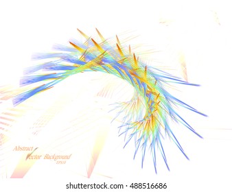 Abstract fractal resembling a colorful feather. EPS10 vector illustration