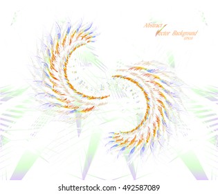 Abstract fractal resembling a feathers. EPS10 vector illustration