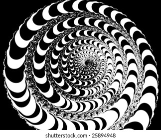 Abstract fractal spiral vector