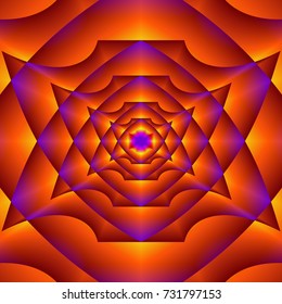an abstract fractal symmetric pattern with polygonal shapes. vector