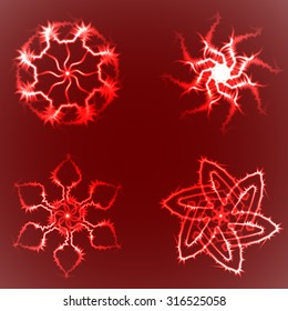 Abstract fractals with adaptation to background. Abstract background. Red abstract background. Abstract background for your desktop. Vector Abstract background. Abstract vector. Abstract design.