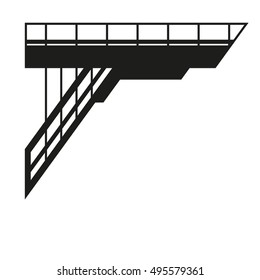 Abstract fragment of building for the corner of the page