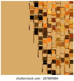 abstract fragmented backdrop pattern in orange beige