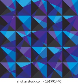 Abstract Fragmented Blue Geometric Background