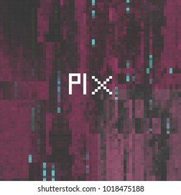 Abstract Fragmented Noisy Pixel Background  - Vector Illustration