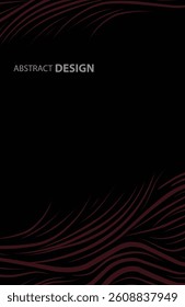 Abstract frame 3d line wave lines shape simple background design with empty space