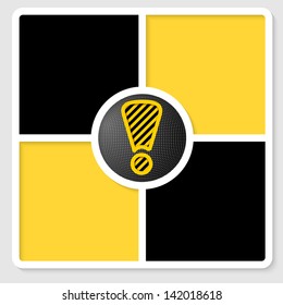abstract frame with alert icon