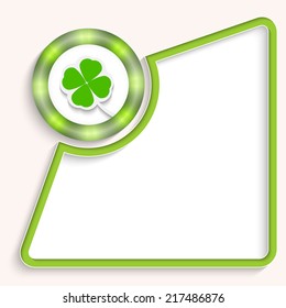 abstract frame for any text with cloverleaf