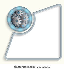 abstract frame for any text with cogwheels