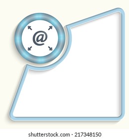 abstract frame for any text with email symbol