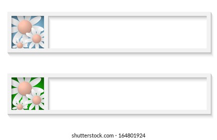 abstract frame for any text with flowers